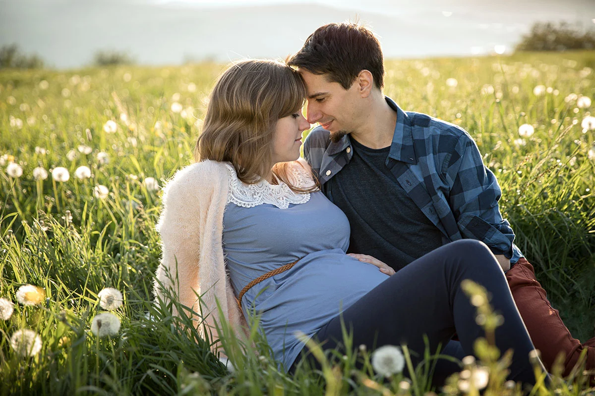Schwangerschaftsfoto Sonnenuntergang